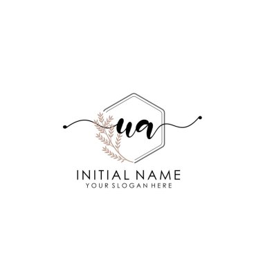 Botanik ve Minimalist Tasarımlı El Yazısıyla UA İlk Logosu