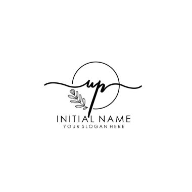 Botanik ve Minimalist Tasarımlı El Yazısıyla UP İlk Logosu