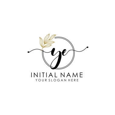 Botanik ve Minimalist Tasarımlı YE Baş Logosu