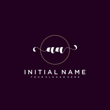 Minimalist Çiçek Baş Logosu, AA Marka Şablonu