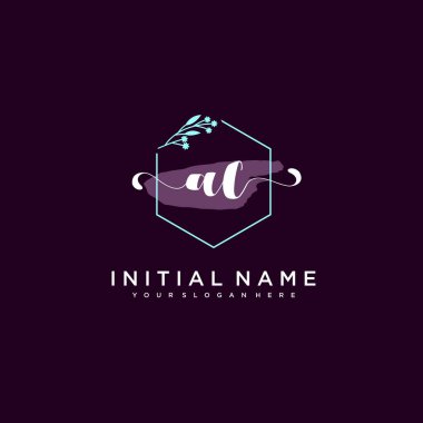 Minimalist Çiçek Baş Logosu, AC Marka Şablonu