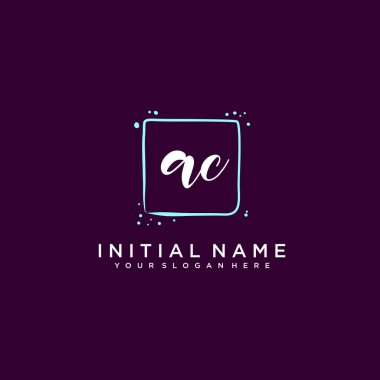 AC Monogramlı Modern Çiçek Baş Logosu