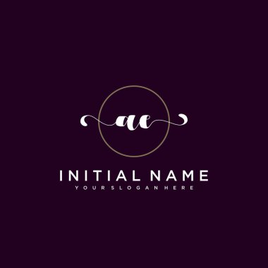 Minimalist Çiçek Baş Logosu, AE Marka Şablonu