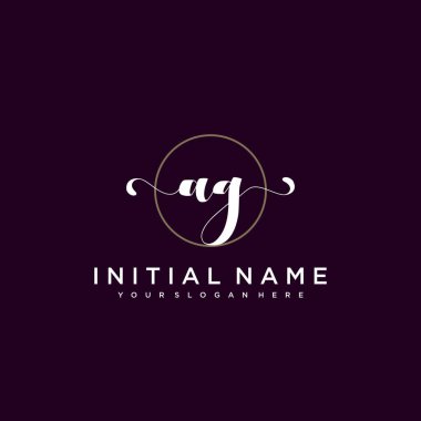 Minimalist Çiçek Baş Logosu, AG Damgalama Şablonu