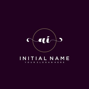 Minimalist Çiçek Baş Logosu, Yapay Zeka Markalaştırma Şablonu