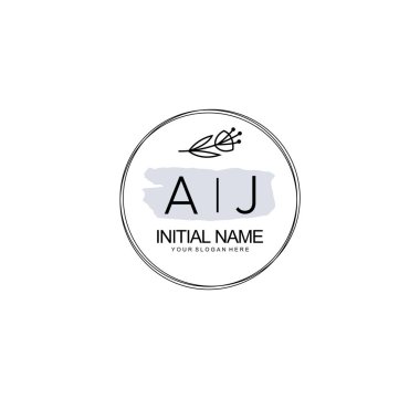 Kişisel ya da Brand için AJ Minimal Çiçek Logosu Koleksiyonu