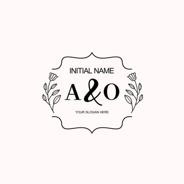 Minimalist Çiçek Baş Logosu, AO Marka Şablonu