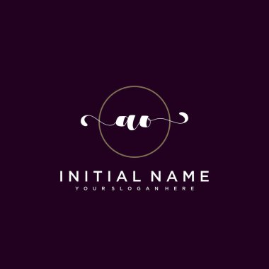 Minimalist Çiçek Baş Logosu, AO Marka Şablonu