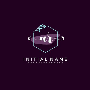 Minimalist Çiçek Baş Logosu, AR Markalaşma Şablonu