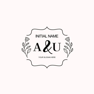 Minimalist Çiçek Baş Logosu, AU Marka Şablonu