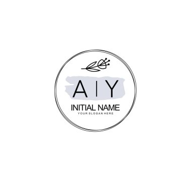 Kişisel ya da Brand için AY Minimal Çiçek Logosu Koleksiyonu