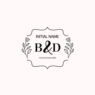 Minimalist Çiçek Baş Logosu, BD Marka Şablonu