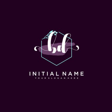 Minimalist Çiçek Baş Logosu, BD Marka Şablonu