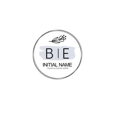 Kişisel ya da Marka İçin BE Minimal Çiçek Logosu Koleksiyonu