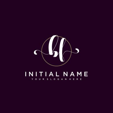 Minimalist Çiçek Baş Logosu, BF Marka Şablonu