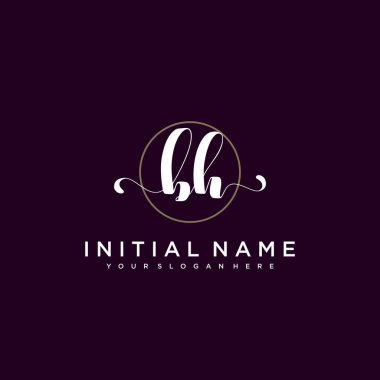 Minimalist Çiçek Baş Logosu, BH Marka Şablonu