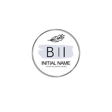Kişisel ya da Marka için BI Minimal Çiçek Logosu Koleksiyonu