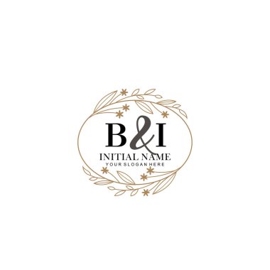 Minimalist Çiçek Baş Logosu, BI Marka Şablonu