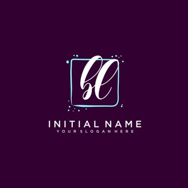 BL Monogramlı Modern Çiçek Baş Logosu