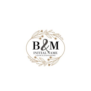 Minimalist Çiçek Baş Logosu, BM Marka Şablonu