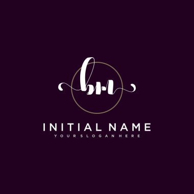 Minimalist Çiçek Baş Logosu, BM Marka Şablonu