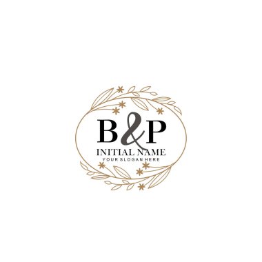 Minimalist Çiçek Baş Logosu, BP Damgalama Şablonu