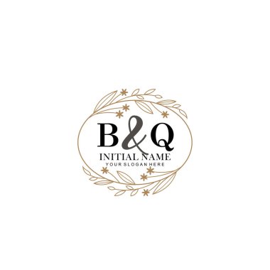 Minimalist Çiçek Baş Logosu, Barbekü Marka Şablonu