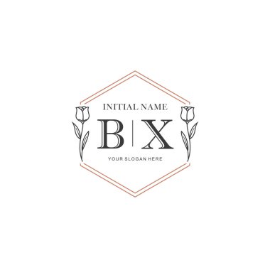 Kişisel ya da Brand için BX Minimal Çiçek Logosu Koleksiyonu