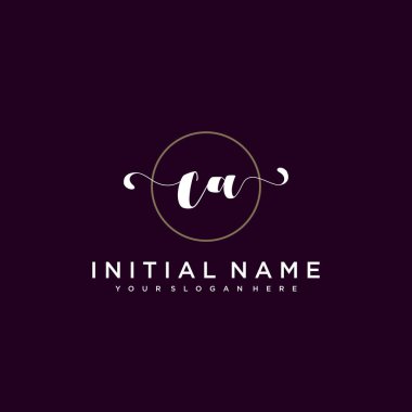 Minimalist Çiçek Baş Logosu, CA Marka Şablonu