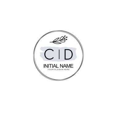 Kişisel ya da Marka İçin CD Minimal Çiçek Logosu Koleksiyonu