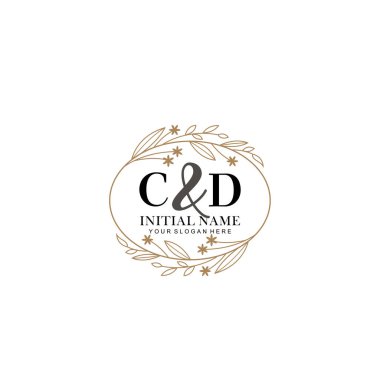 Minimalist Çiçek Baş Logosu, CD Markalaşma Şablonu