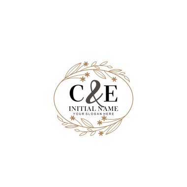 Minimalist Çiçek Baş Logosu, CE Marka Şablonu