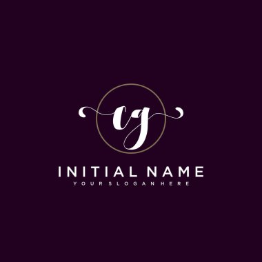 Minimalist Çiçek Baş Logosu, CG Marka Şablonu