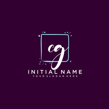 CG Monogramlı Modern Çiçek Baş Logosu