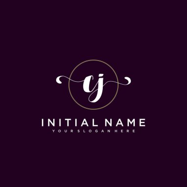 Minimalist Çiçek Baş Logosu, CJ Marka Şablonu