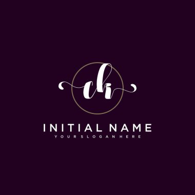 Minimalist Çiçek Baş Logosu, CK Damgalama Şablonu