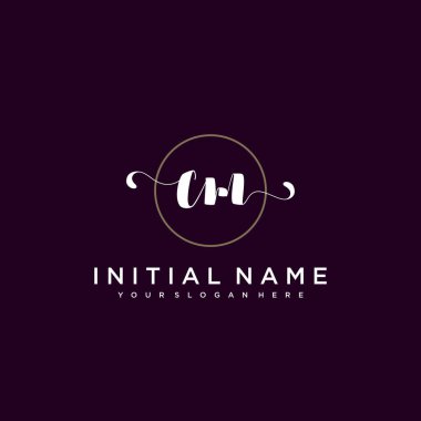 Minimalist Çiçek Baş Logosu, CM Marka Şablonu