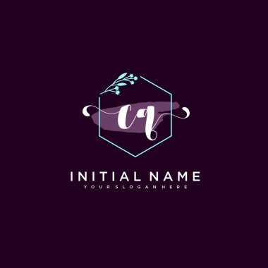 Minimalist Çiçek Baş Logosu, CQ Markalaşma Şablonu