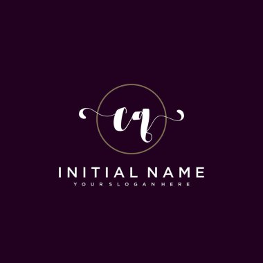 Minimalist Çiçek Baş Logosu, CQ Markalaşma Şablonu