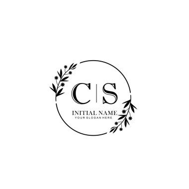 Kişisel ya da Brand için CS Minimal Çiçek Logosu Koleksiyonu