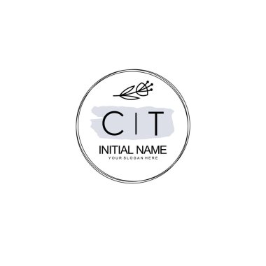 Kişisel ya da Marka İçin Tomografi Minimum Çiçek Logosu Koleksiyonu