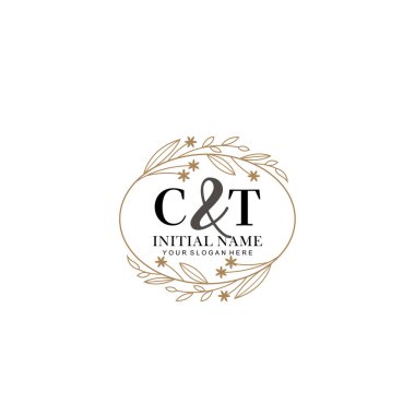 Minimalist Çiçek Baş Logosu, CT Damgalama Şablonu