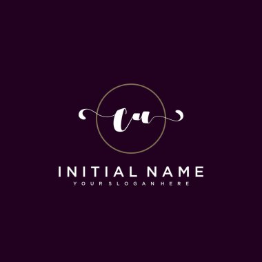 Minimalist Çiçek Baş Logosu, CU Marka Şablonu