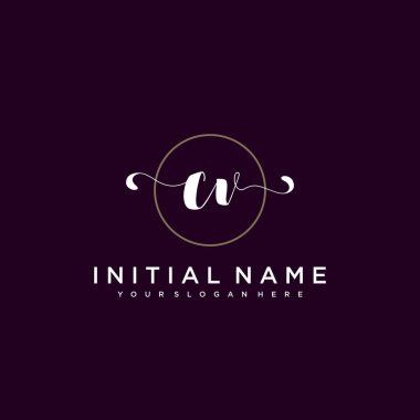 Minimalist Çiçek Baş Logosu, CV Marka Şablonu