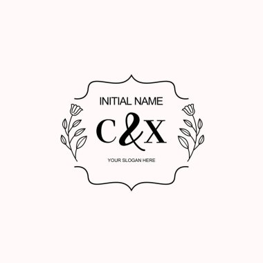 Minimalist Çiçek Baş Logosu, CX Marka Şablonu