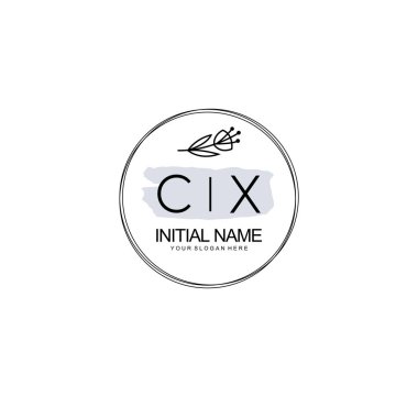 Kişisel ya da Marka İçin CX Minimal Çiçek Logosu Koleksiyonu