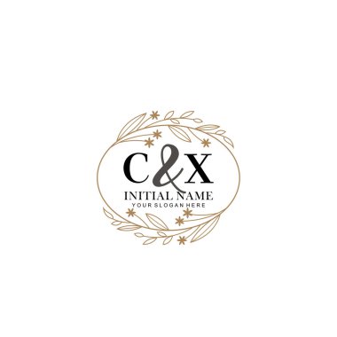 Minimalist Çiçek Baş Logosu, CX Marka Şablonu