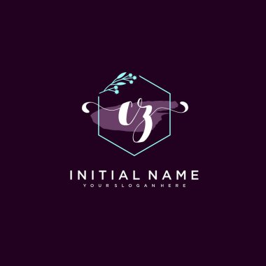 Minimalist Çiçek Baş Logosu, CZ Marka Şablonu