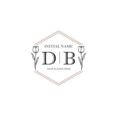Kişisel ya da Brand için DB Minimal Çiçek Logosu Koleksiyonu