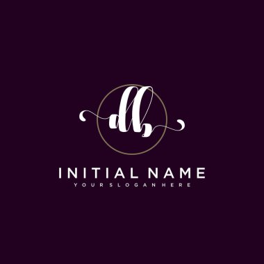 Minimalist Çiçek Baş Logosu, DB Marka Şablonu